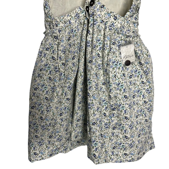 NWT Free People Boho Floral Crossback Button Mini Dress Size Medium - Picture 9 of 16